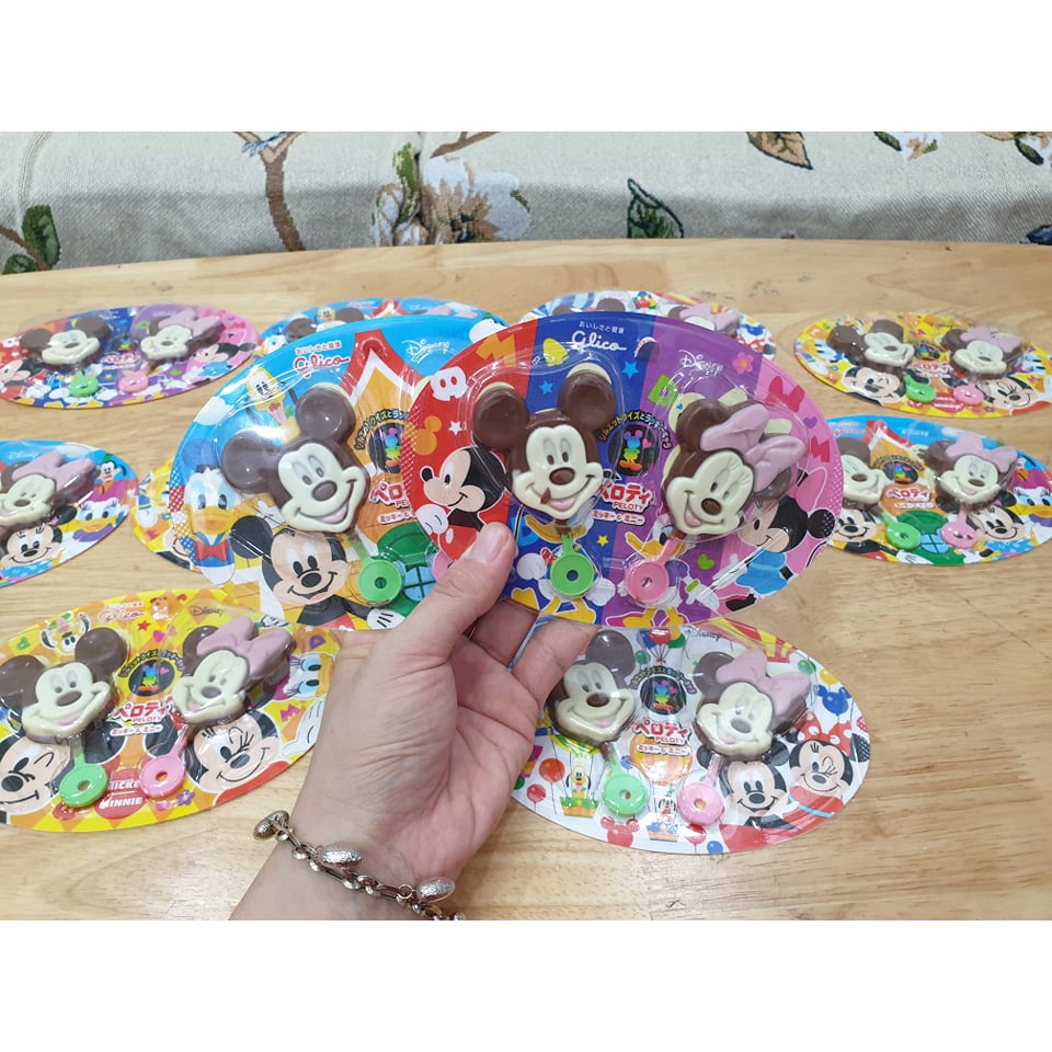 Set 2 Kẹo Mút Socola Hình Mickey Dễ Thương - Nhật Bản