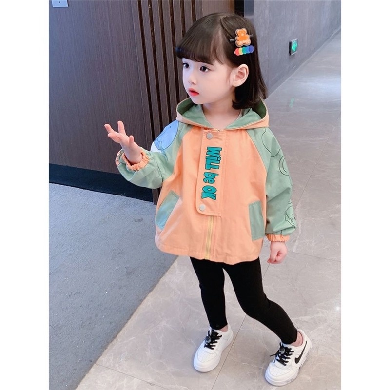 Áo khoác phong cách phương Tây thời trang mùa thu cho bé gái