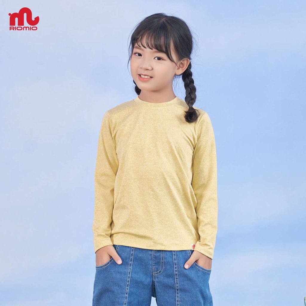 Áo giữ nhiệt bé trai bé gái size 13-40 kg thun dài tay cao cấp RIOMIO chất liệu mềm mại an toàn - RA306