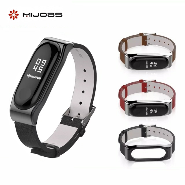 Dây đeo miband 4 3 da MIJOBS thay thế