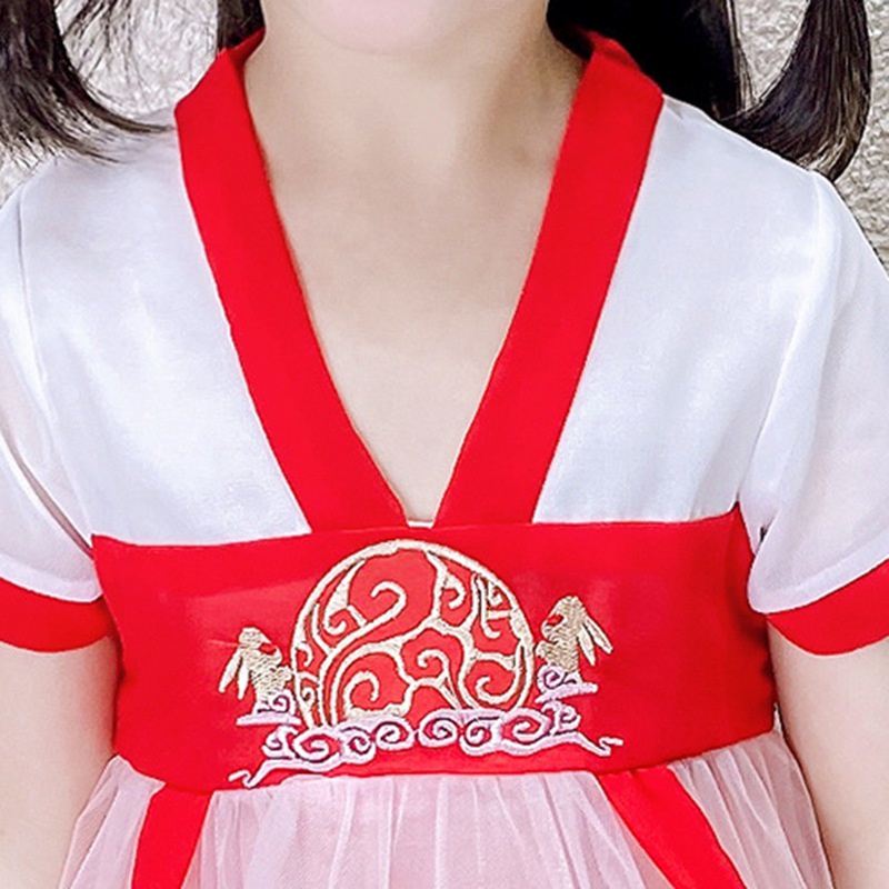 Bộ Đầm Thêu Hình Thỏ Dễ Thương Phong Cách Trung Hoa Dành Cho Bé Gái 0-4 Tuổi Se7En