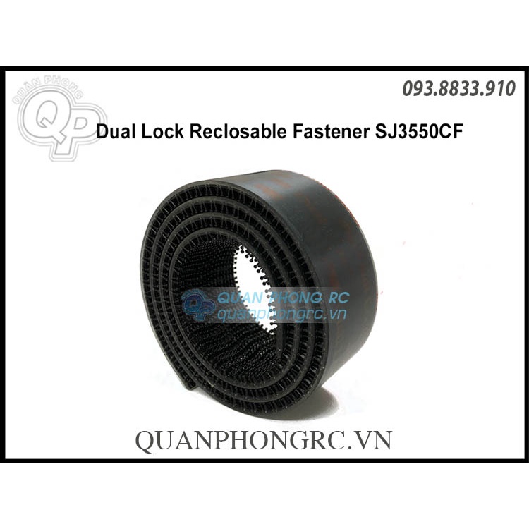 Dán pin 3M Dual Lock SJ3550CF Màu Đen 10cm