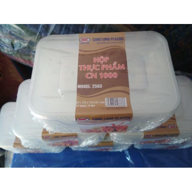 Bộ 10 Hộp Nhựa Thực Phẩm, kimchi Song Long 500ml, 750ml, 1000ml
