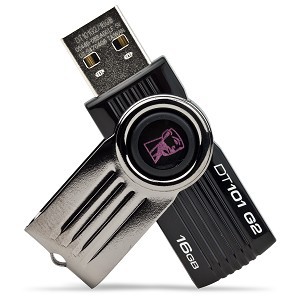 USB Kingston 16GB DT101 G2 - Hãng Phân Phối - BH 5 NĂM 1 ĐỔI 1(Đen)