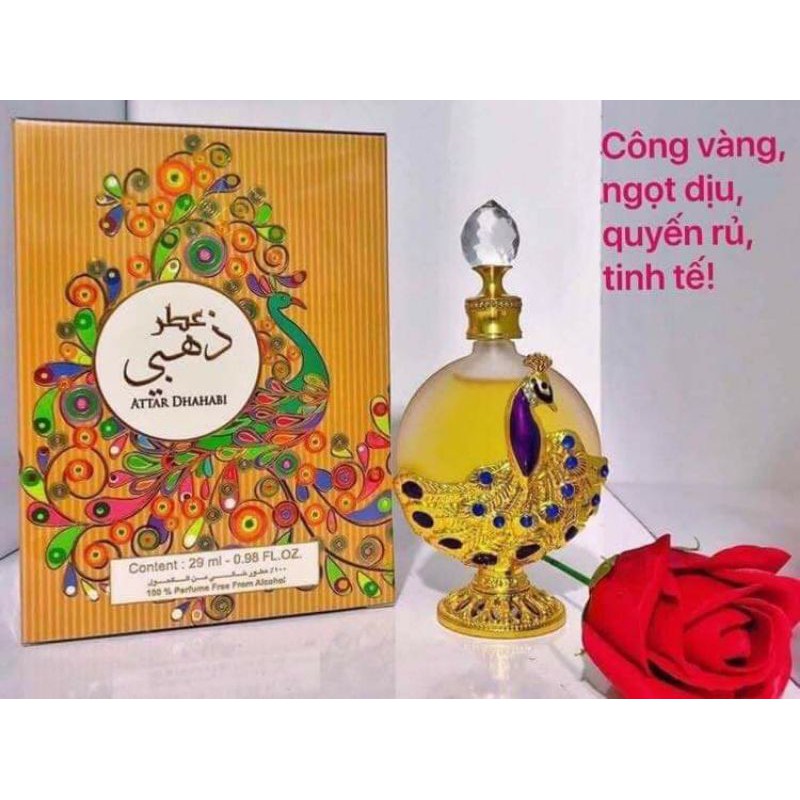 [QUYẾN RŨ]  Tinh dầu nước hoa dubai nội địa Công Vàng “Attar Dhahabi