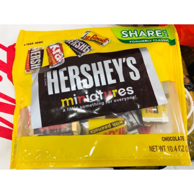 Chocolate viên mini Hershey's Miniatures (Mỹ)