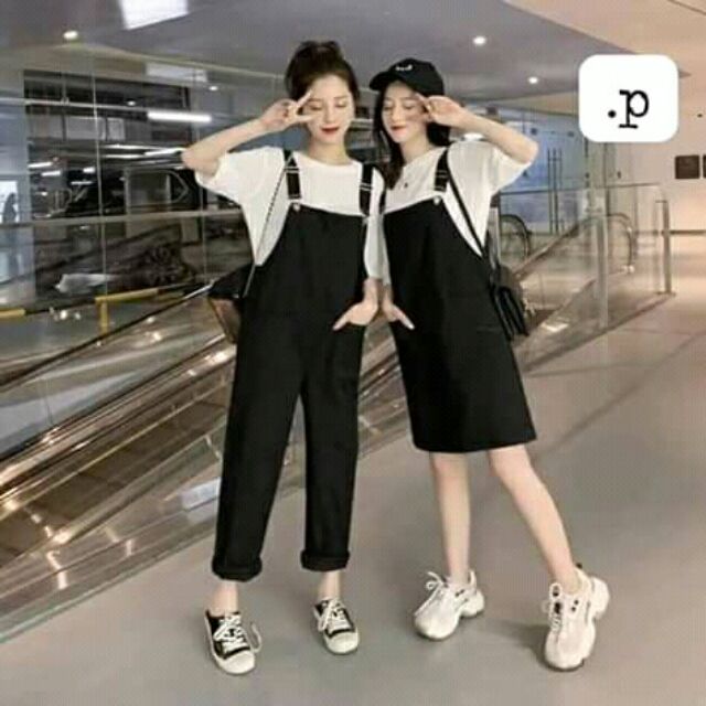 VÁY YẾM QUẦN VẢI KAKI CÓ TÚI ĐẰNG TRƯỚC set ĐÔI BẠN THÂN 💕 hàng ulzzang - ảnh thật ở cuối.