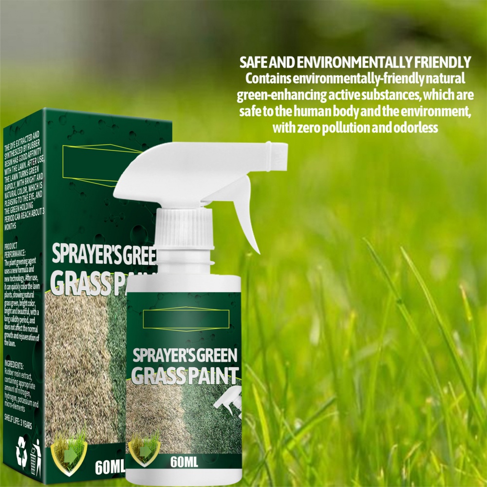 Xịt Sơn Cỏ Xanh 60ml Nhanh Chóng Cho Cỏ &amp; Turf, Cố Định Màu Sắc Hoàn Hảo, Có Sẵn-to-Use