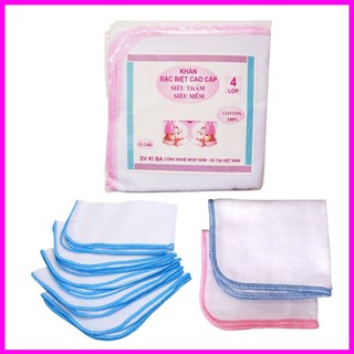 10 KHĂN XÔ SỮA 2 LỚP KIBA( TRẮNG )