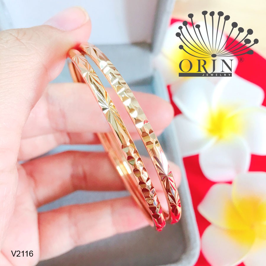 Vòng bọng khắc màu 18 có khóa thiết kế cao cấp bền màu Orin V2116