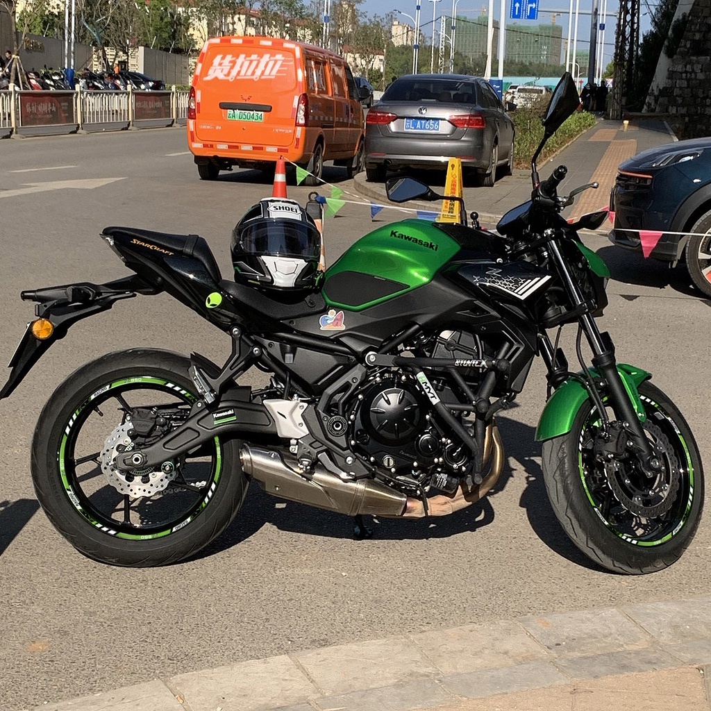 Kawasaki Z650 Z750 Tem phản quang bánh xe mô tô Kawasaki Sọc Decal Dán trang trí chống thấm nước