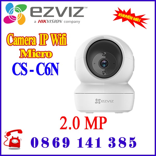 Camera wifi không dây Xoay 360 độ - EZVIZ C6N (1080P) - Bảo hành 24 tháng