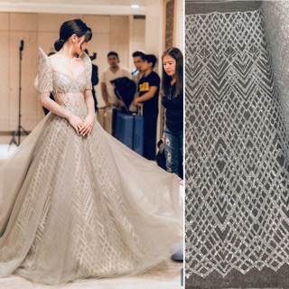 Lưới kim tuyến màu xám 564