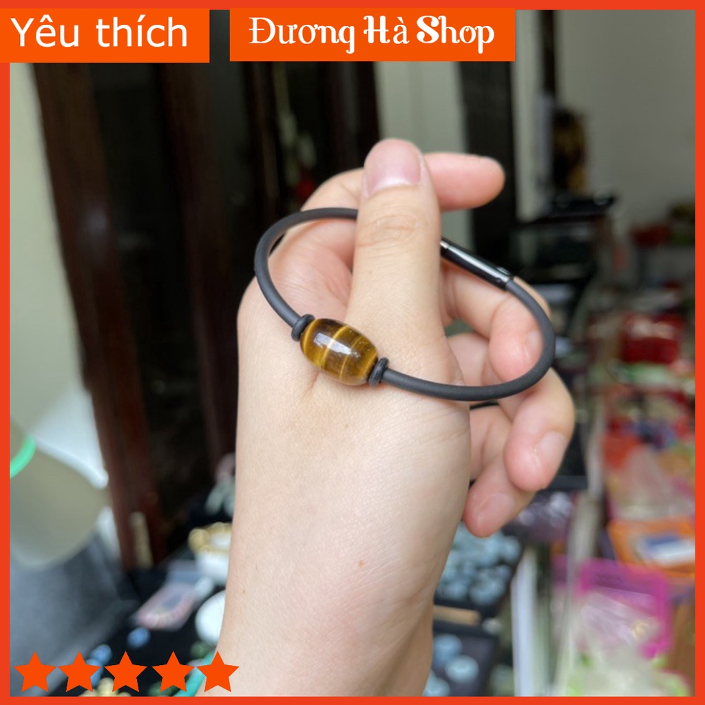 Vòng Tay Lu thống Mắt Hổ Vàng Nâu Dáng Tròn - Công Việc Thuận Lợi, Hanh Thông, Bình An May Mắn