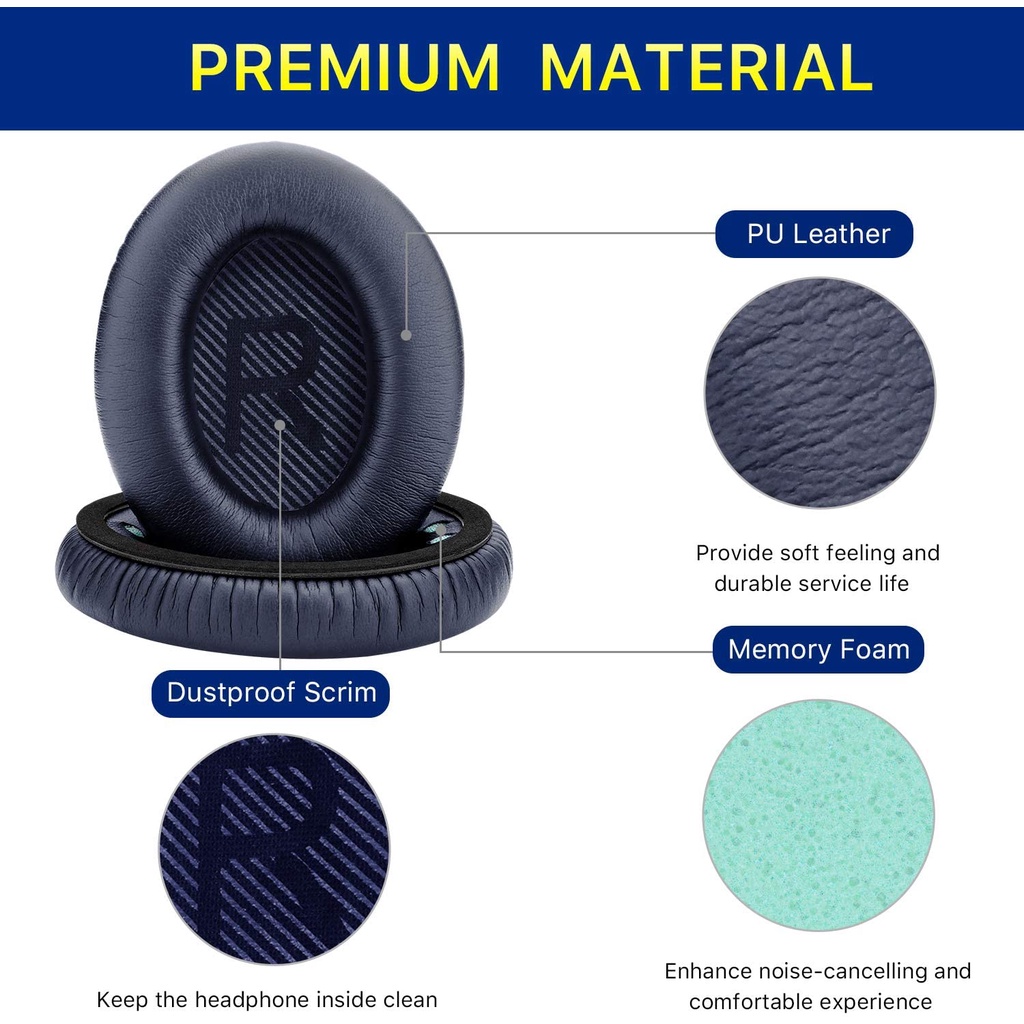 Đệm Bọc Bảo Vệ Tai Nghe Chụp Đầu Thay Thế Chuyên Dụng Cho Bose QuietComfort 35 QC35 &amp; Qc