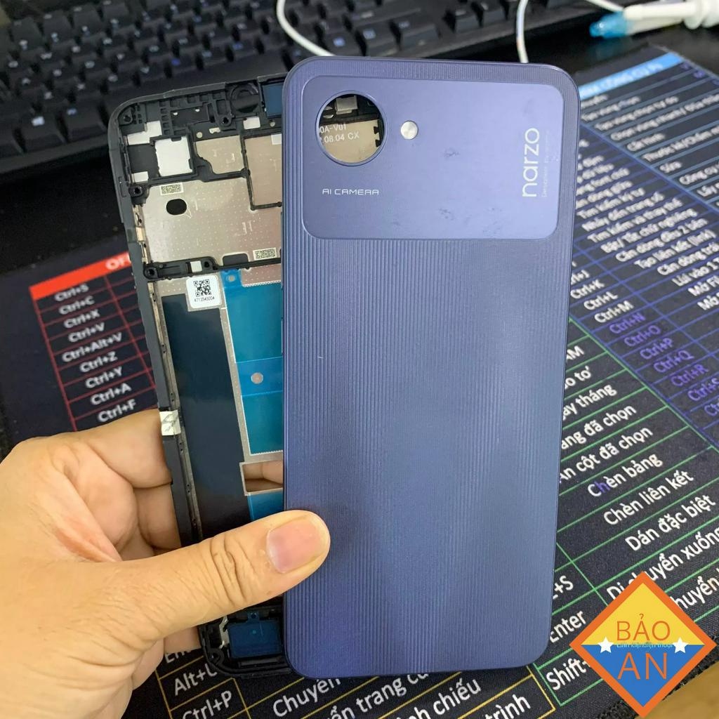 Bộ vỏ Realme Narzo 50i Prime ( Ko kính camera ) zin mấu máy chuẩn.