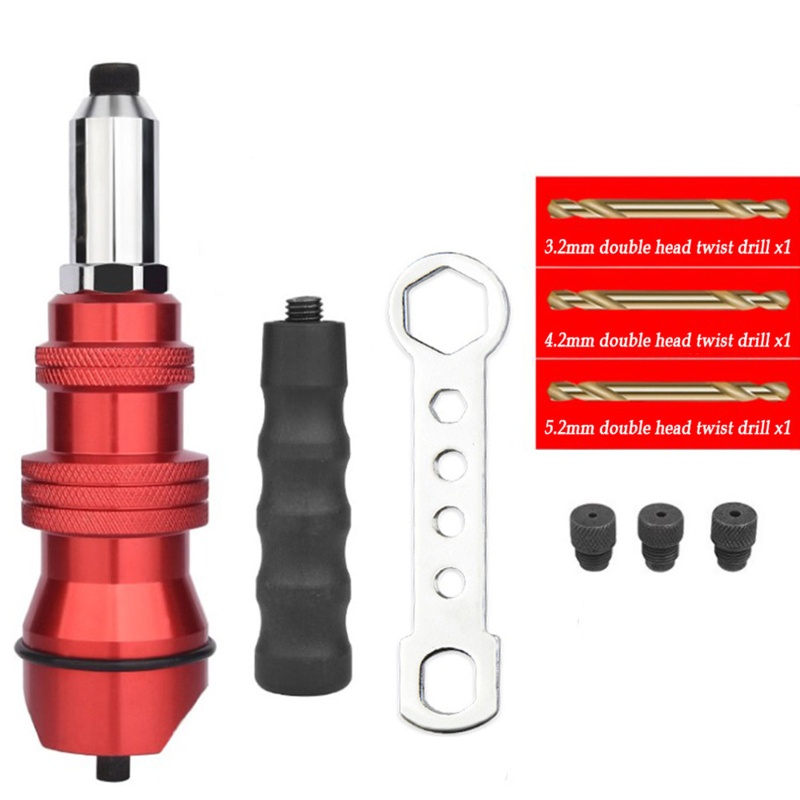 Bộ Chuyển Đổi Mũi Khoan Điện Không Dây Đinh Tán Cầm Tay Chống Trượt Chuyên Nghiệp Kèm Đinh Tán Cho Powewewewe