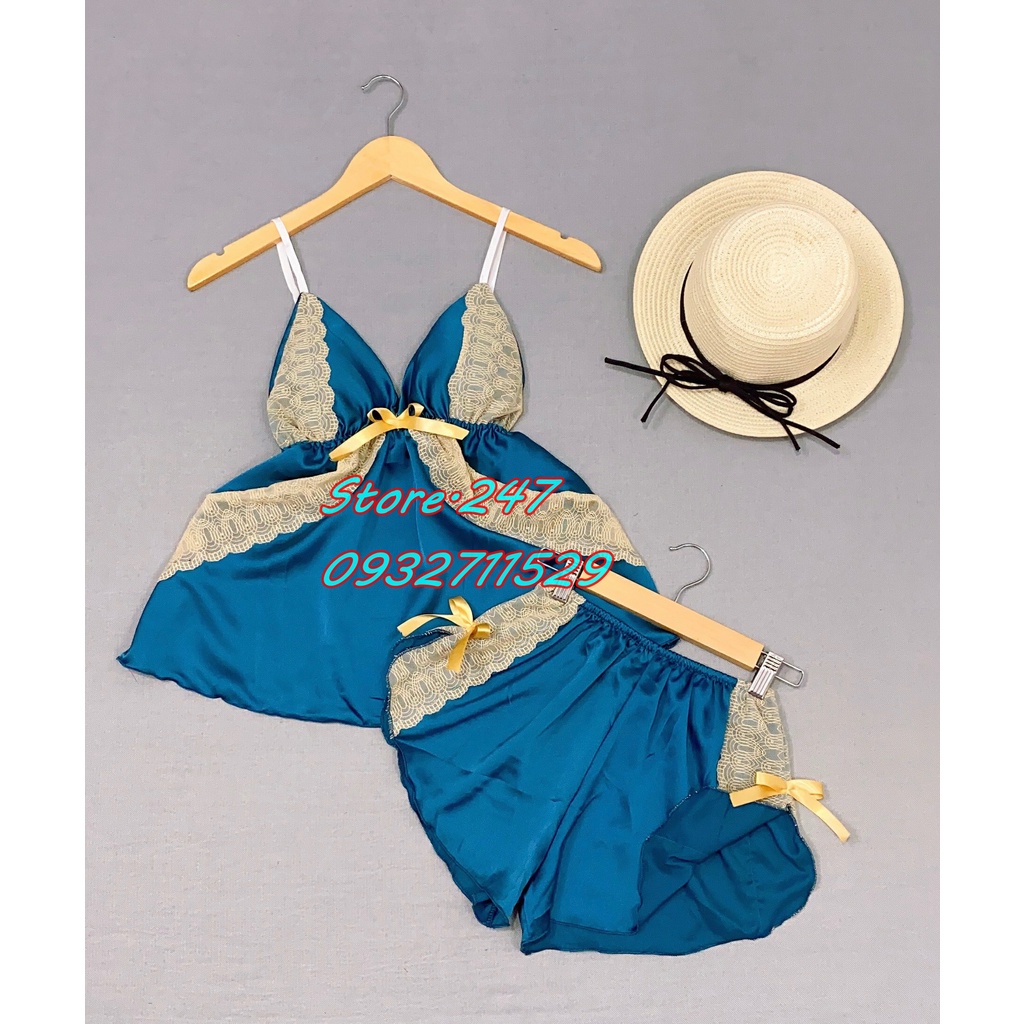 BỘ NGỦ SEXY SATIN CÓ MÚT SIZE DƯỚI 55KG | BigBuy360 - bigbuy360.vn