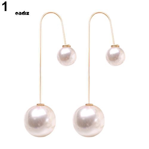 Hoa tai đính hạt ngọc trai 2 mặt thiết kế độc đáo