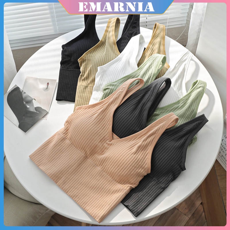 ❤️Emarnia Đồ Lót Làm Đẹp❤️Áo Dệt Kim Hai Dây Hở Lưng Dáng Ôm Dễ Phối Đồ