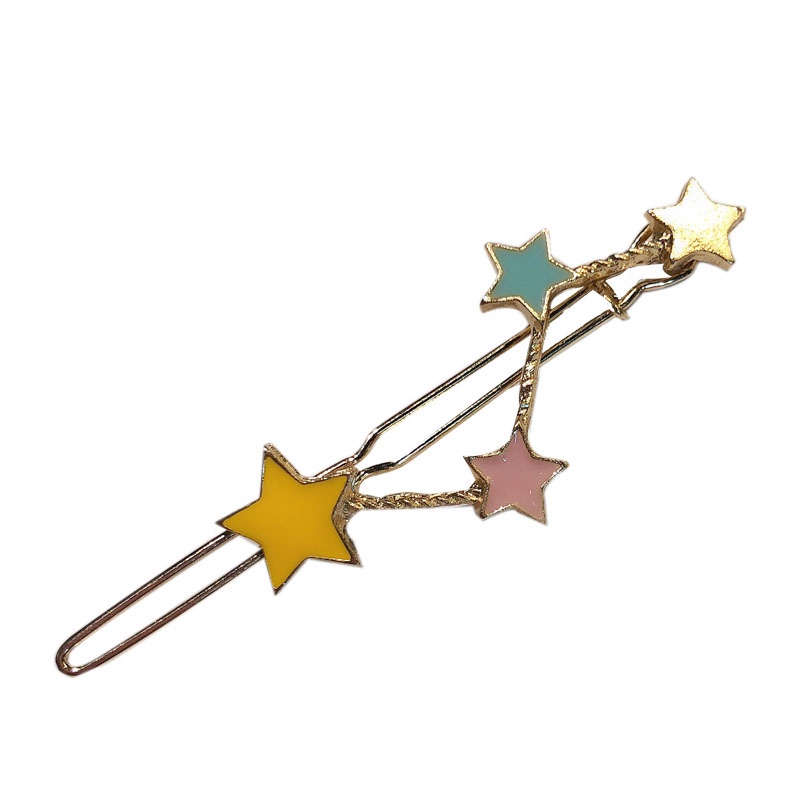 Kẹp Tóc Hình Nơ / Ngôi Sao / Bông Hoa Đơn Giản Phong Cách Hàn Quốc Cho Nữ