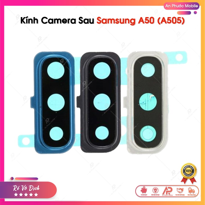 Kính Camera Samsung A50 / A505 - Linh Kiện Kính Cam Sau Điện Thoại Samsung Galaxy Zin Bóc Máy