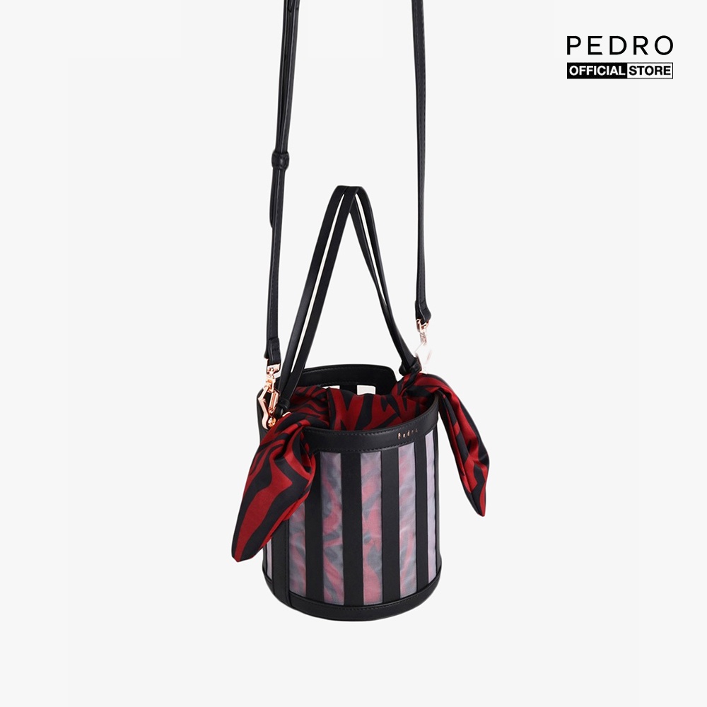 PEDRO - Túi rút dây hình trụ Striped Bucket PW2-16610005-79