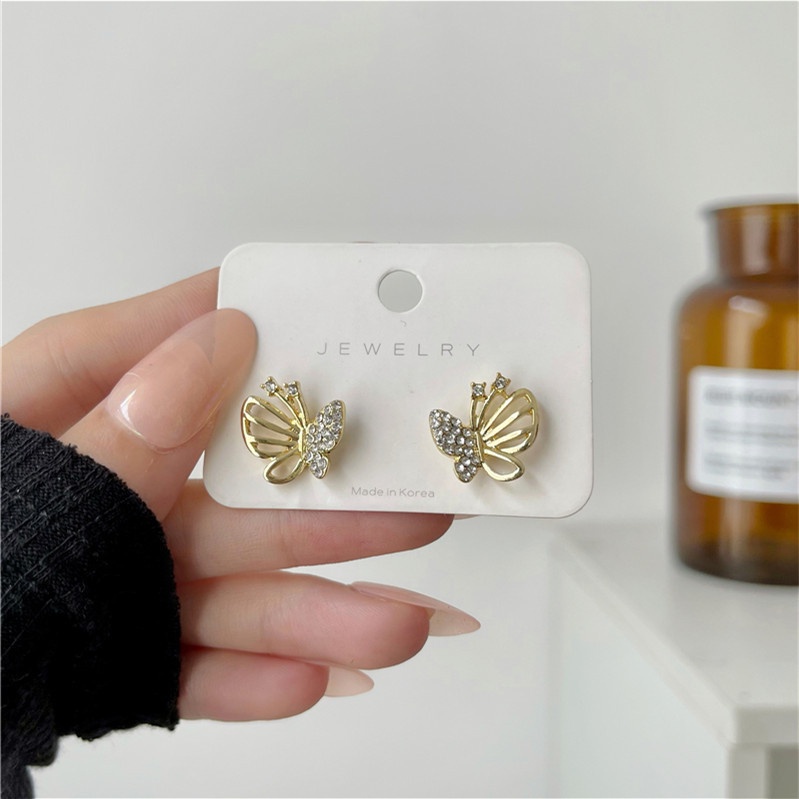 Bông tai mạ bạc 925 hình bướm sang trọng cho nữ