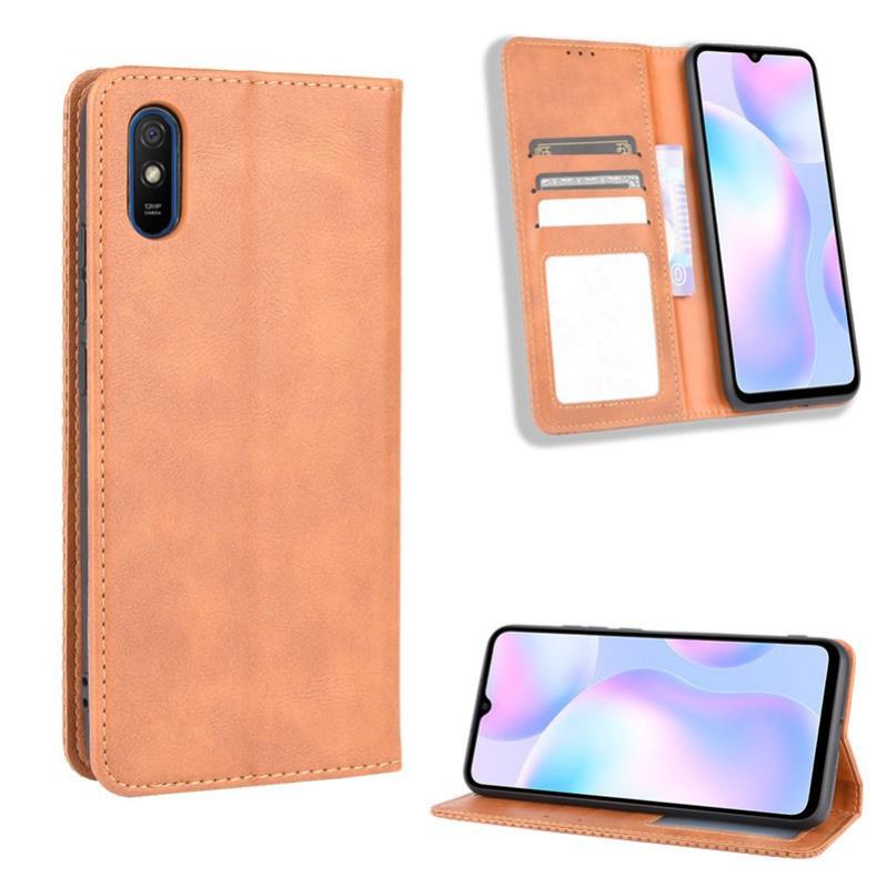 [FreeShip] Bao da dạng ví Xiaomi Redmi 9A (cam kết xịn) hit nam châm, ngăn đựng thẻ tiền tiện lợi