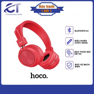 Tai nghe bluetooth chụp tai không dây Hoco W25 New,headphone tại nghe bluetooth có khe cắm thẻ nhớ tiện lợi
