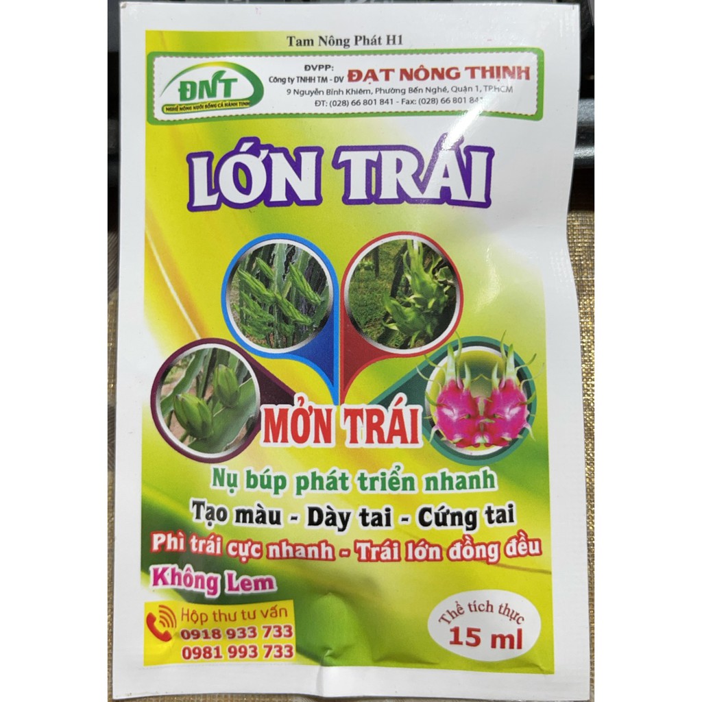 Phân Bón Chuyên Thanh Long - Lớn Trái - Lớn Búp - Dày Tai - Gói 15ml/ bình 16l