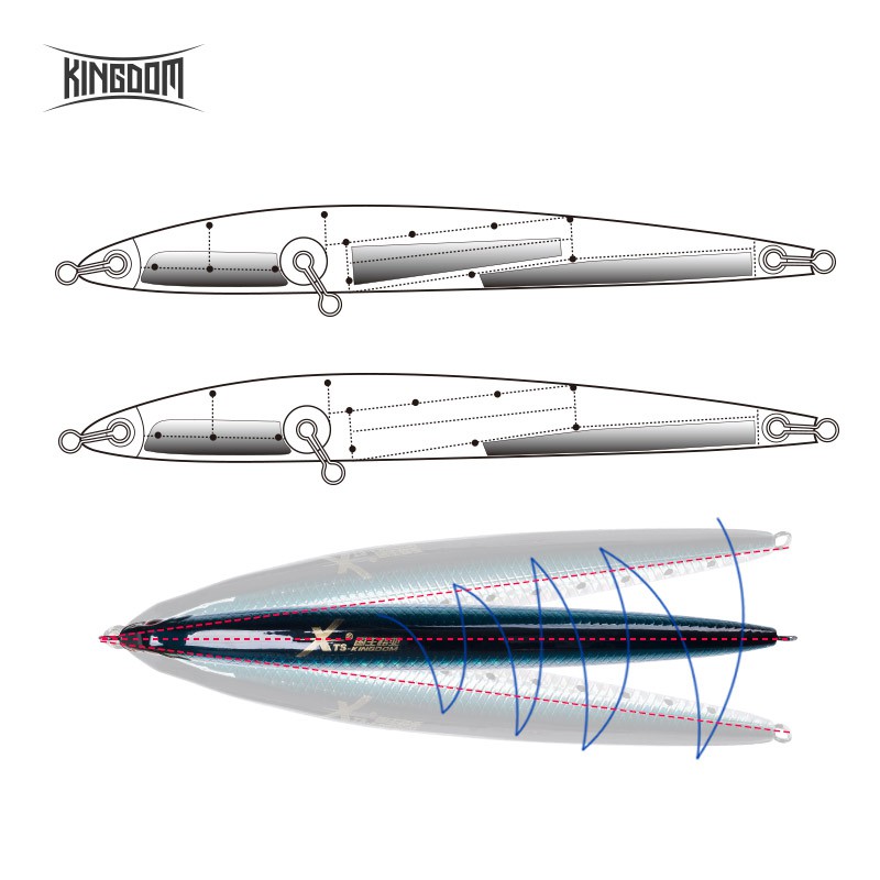 Kingdom Mồi Câu Cá Giả Pencil Loại Chìm Không Môi 17g 30g Chất Lượng Tốt Cho Cá Rô Cá Chép
