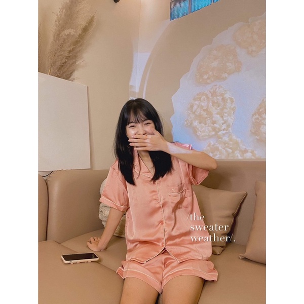 [Mã SKAMCLU7 giảm 10% tối đa 50K đơn 0Đ] SET ĐỒ NGỦ PIJAMA lụa thêu tim, pijama lụa ( Ảnh thật ) | BigBuy360 - bigbuy360.vn