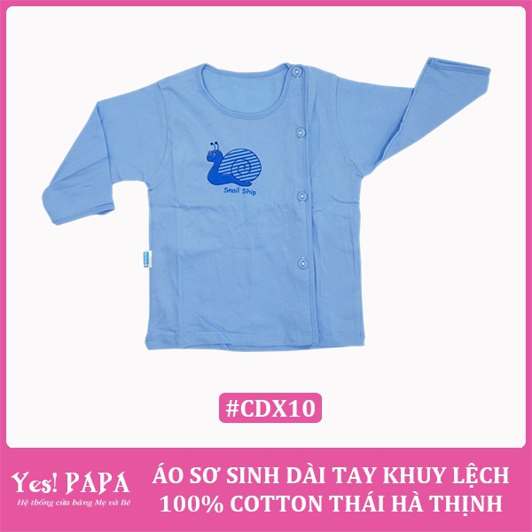 Áo sơ sinh dài tay khuy lệch 100% cotton Thái Hà Thịnh