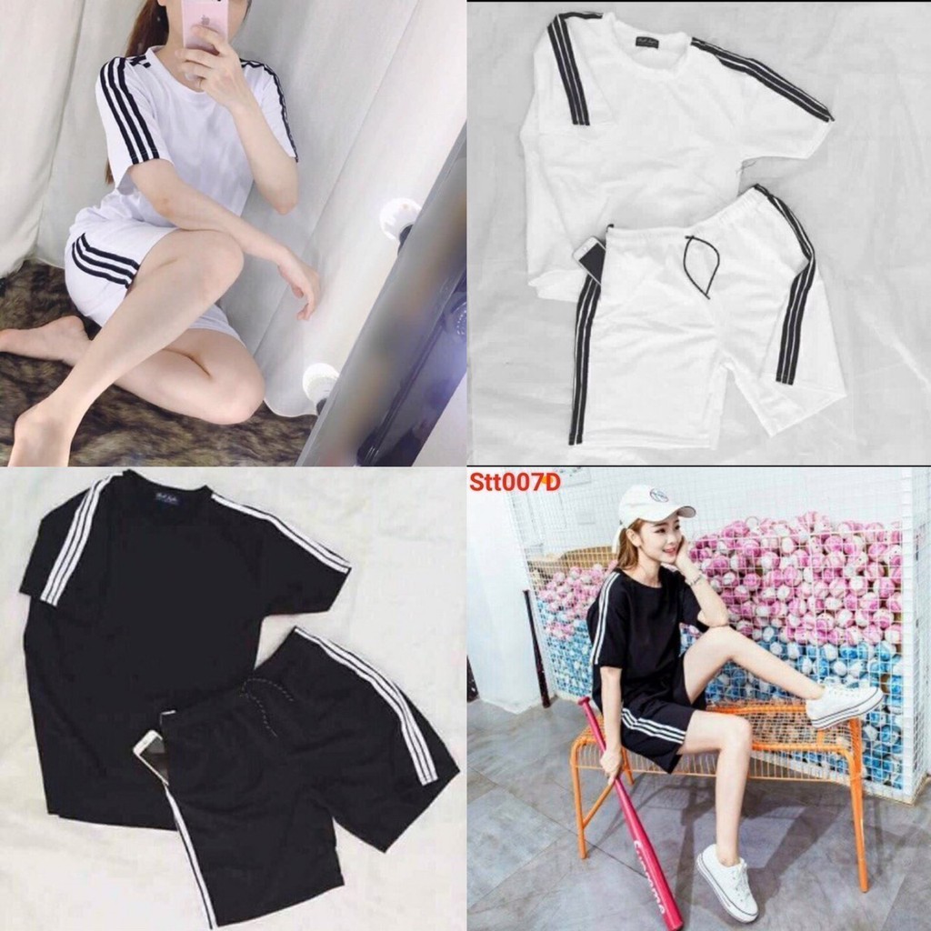 SET BỘ THỂ THAO NAM NỮ PHỐI SỌC THỜI TRANG UNISEX