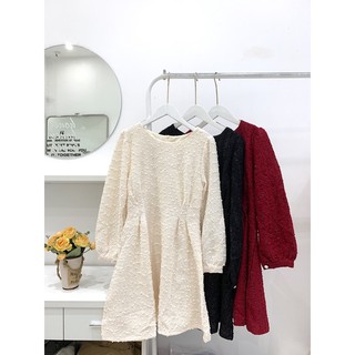 Váy dạ tweed xoè chiết eo CICISTUDIO