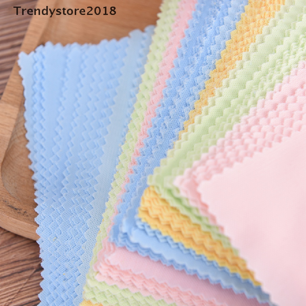 Bộ 10 khăn lau ống kính máy ảnh/điện thoại bằng sợi microfiber thời trang 2018