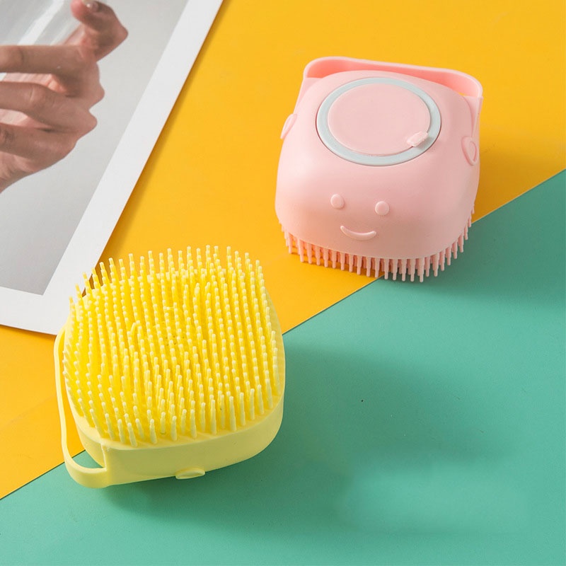 Bàn chải tắm bằng silicon massage chăm sóc cơ thể an toàn cho trẻ nhỏ