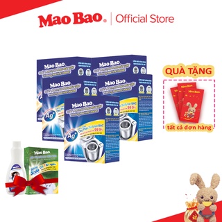 Combo 5 hộp Chất làm sạch lồng máy giặt MAOBAO hộp 306g + quà tặng