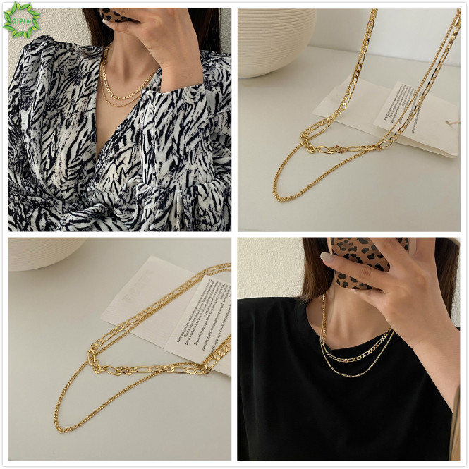 Dây Chuyền Hai Lớp Phong Cách Retro Dành Cho Nữ