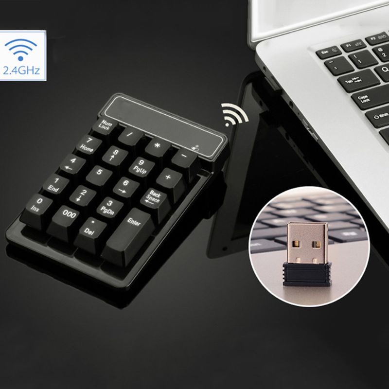 Bàn Phím Số 19 Phím 2.4GHz Không Dây Mini 5 Triệu Lần Cho Máy Tính Laptop