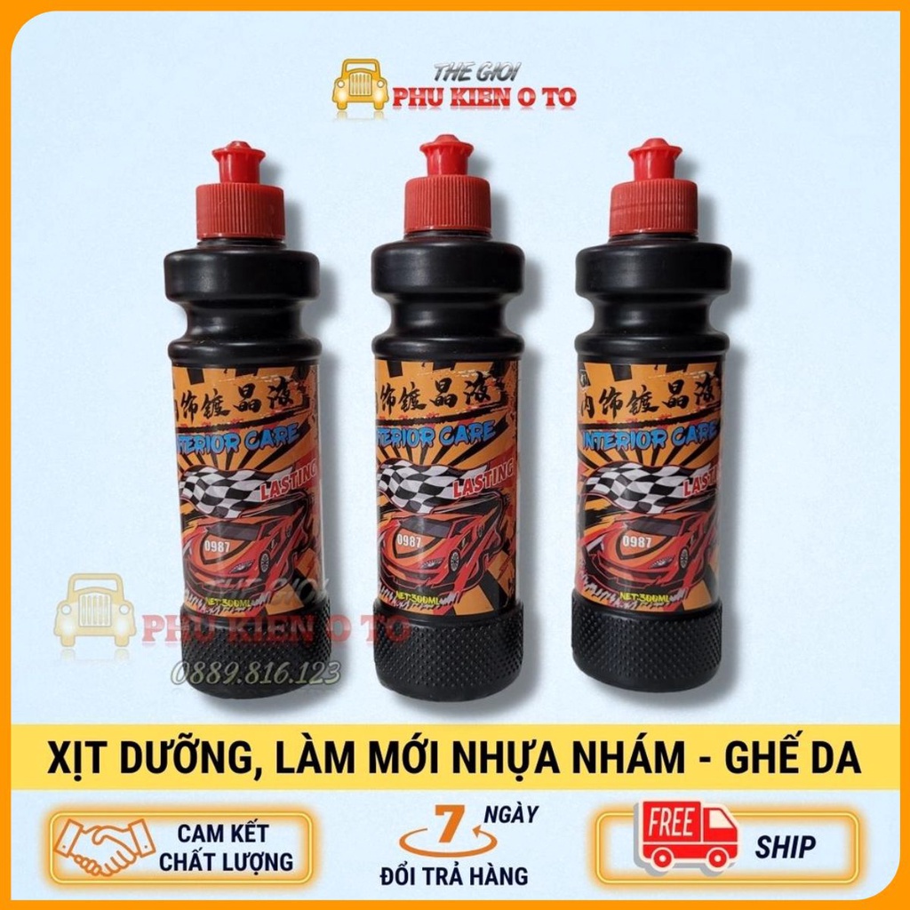 Chai xịt dưỡng nhựa nhám, phục hồi nhựa, Làm mới nhựa đen, Làm mới ghế da lọ 300ml