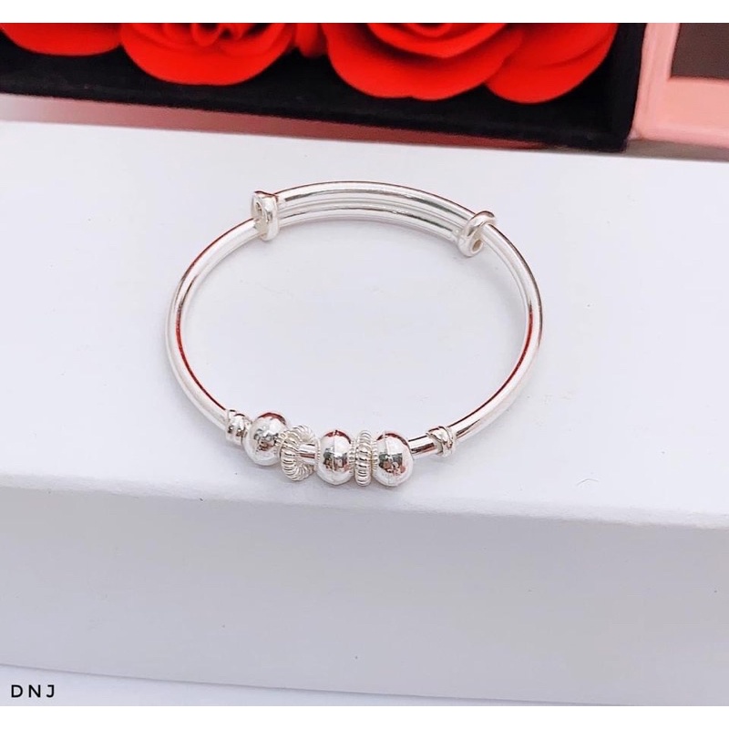 vòng tay trái châu THJ chuẩn bạc ta cho bé yêu