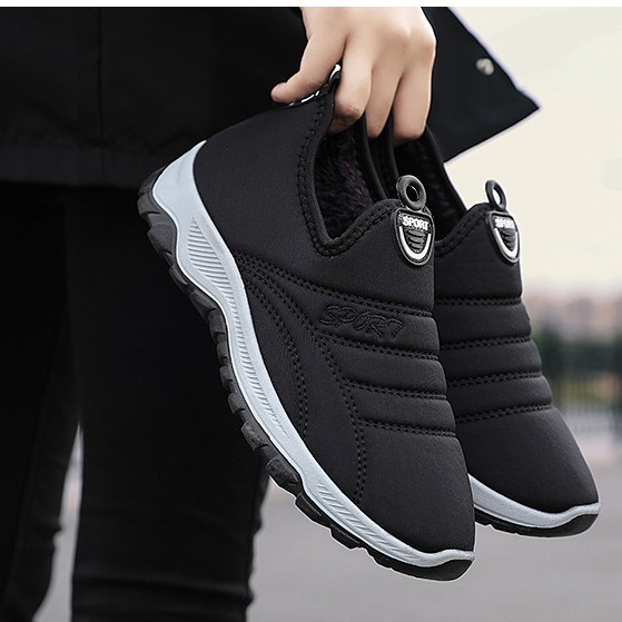 Giày Thể Thao Nữ , Giày Sneaker Nữ Không Dây M91 [ Hàng Hot ] Màu Đen Đỏ Thoải Mái Ấm Áp Nâng Niu Bàn Chân Việt | BigBuy360 - bigbuy360.vn