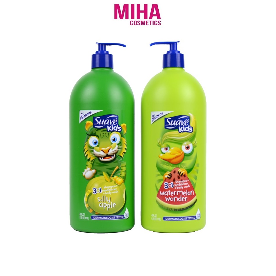 Sữa Tắm Gội Xả Trẻ Em 3 Trong 1 SUAVE Kids 1.18L USA