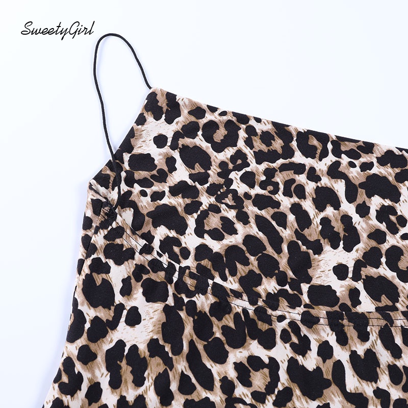 Đầm Mini Không Tay Cổ Chữ V Khoét Sâu In Họa Tiết Da Báo Thời Trang Quyến Rũ Dành Cho Nữ 2022