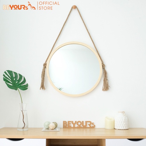 Gương Tròn Soi Treo Tường BEYOURs Khung Gỗ Decor Mia-Circle-Mirror Trang Điểm Đẹp Nội Thất Phòng Ngủ