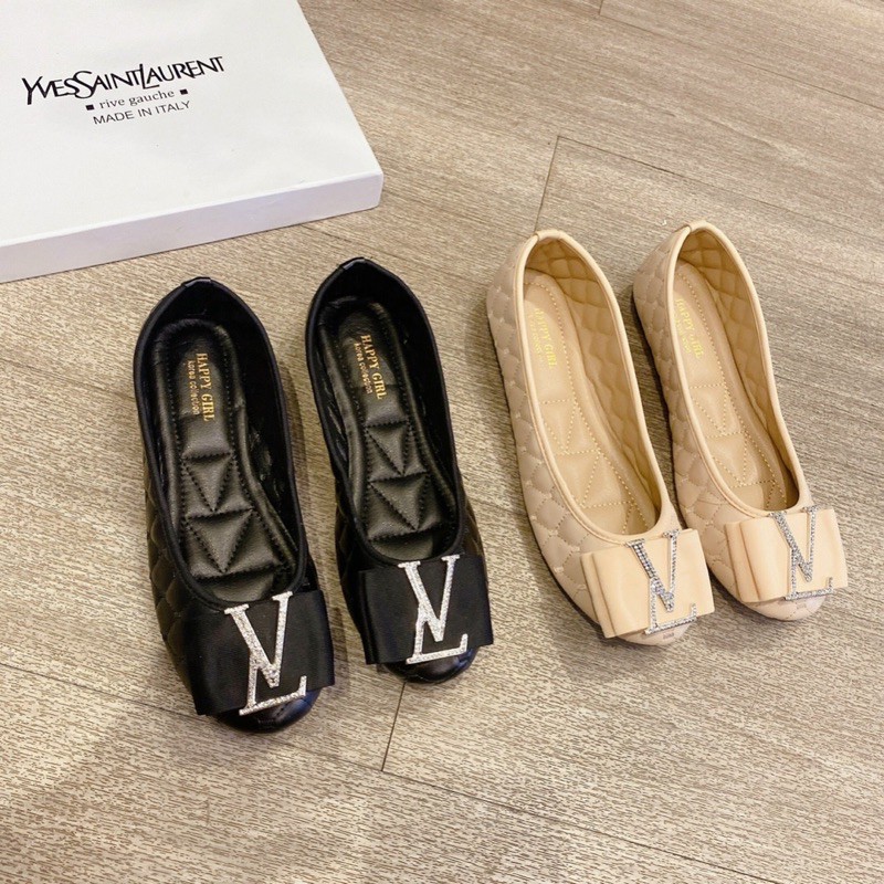 GIÀY BÚP BÊ DA PHỐI KHOÁ L.V ĐÁ MỚI