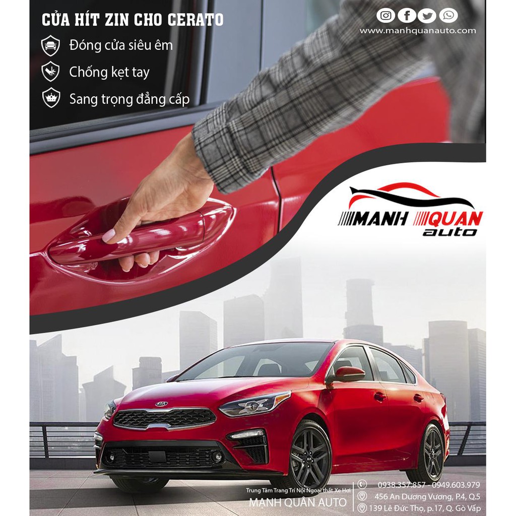 Cửa Hít Tự Động Cho Dòng Xe Kia