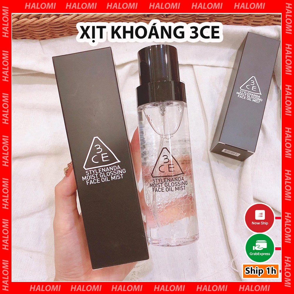 Xịt khoáng 3CE kiềm dầu dưỡng ẩm cho da giữ lớp trang điểm chính hãng Hàn Quốc